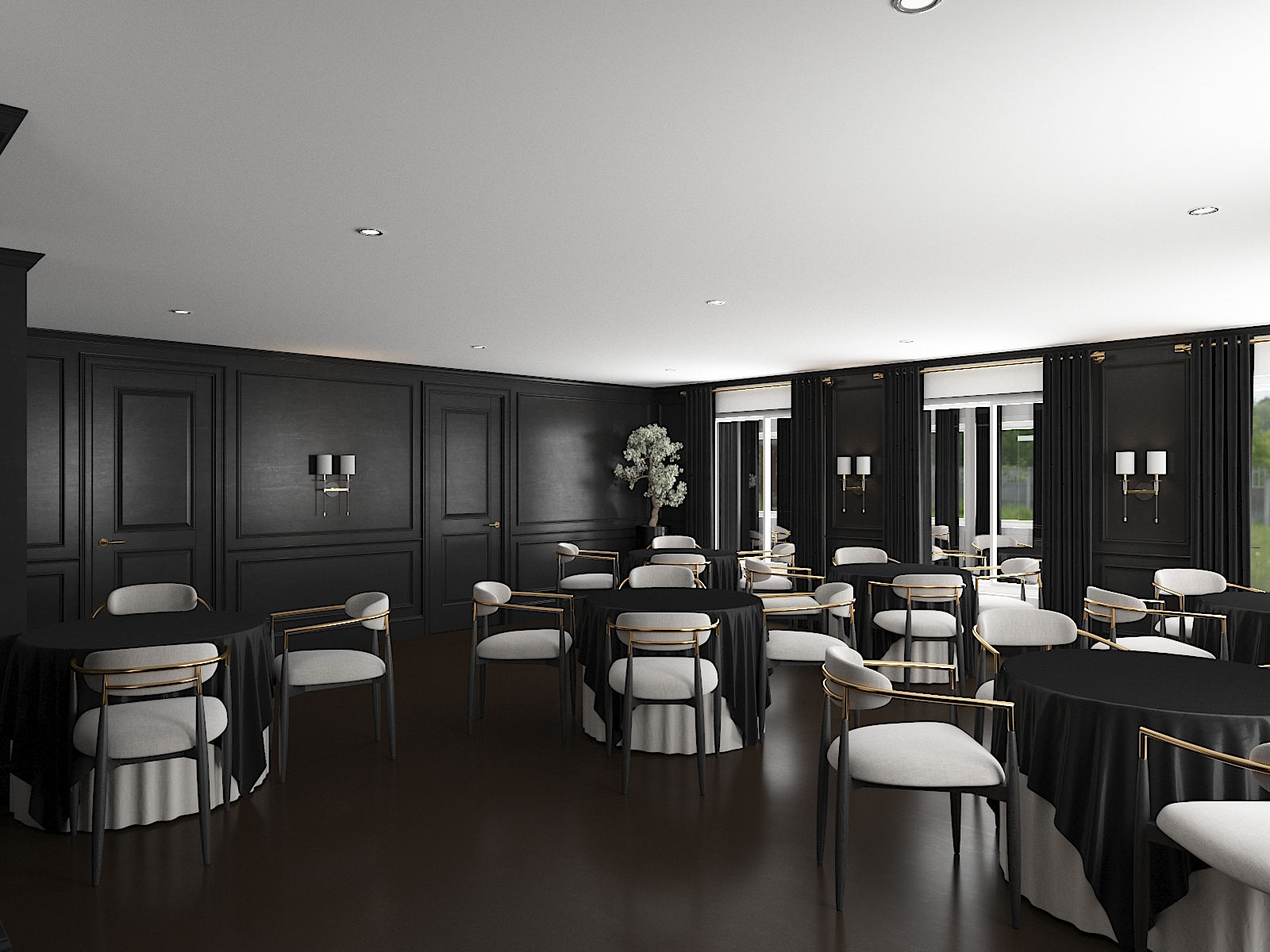 Garden Gables luxury boutique hotel event space interior design